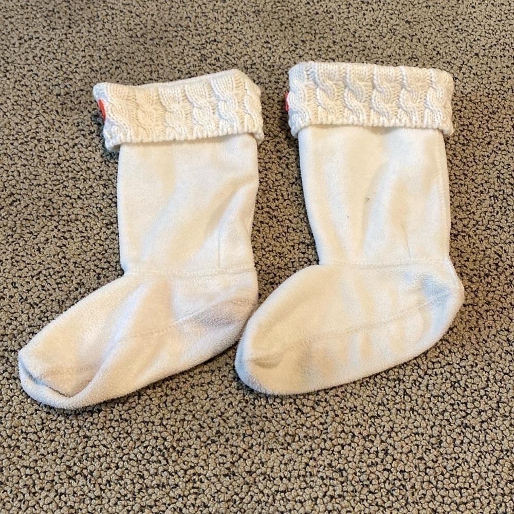 Hunter Tall Boot Cream Socks Size XL in GUC